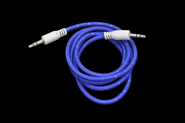 Шнур 3.5mm "шт" стерео - 3.5mm "шт" стерео 1.0м синий (ткань) 18-4072-9