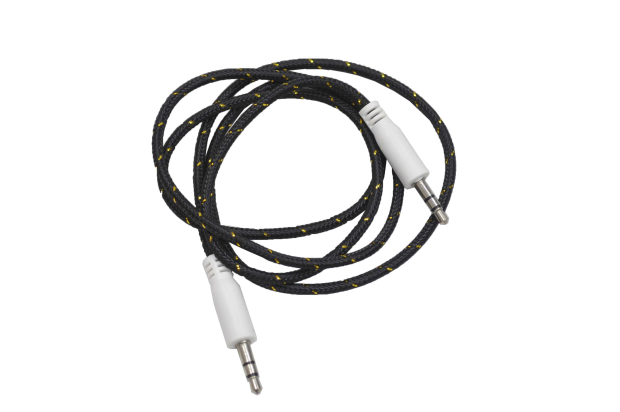 Шнур 3.5mm "шт" стерео - 3.5mm "шт" стерео 1.0м черный (ткань) 18-4071-9