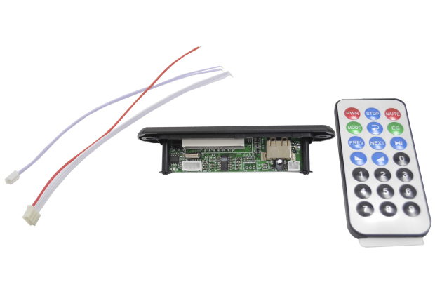 Модуль MP3 плеер OT-SPM12 USB/SD/FM/Aux/Bluetooth U=12V с пультом