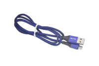 22582 Кабель Walker C705 для micro USB, в матерчатой обмотке, синий