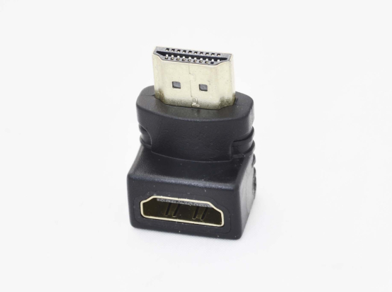 Переходник HDMI "шт" - HDMI "гн" gold угловой SH-160