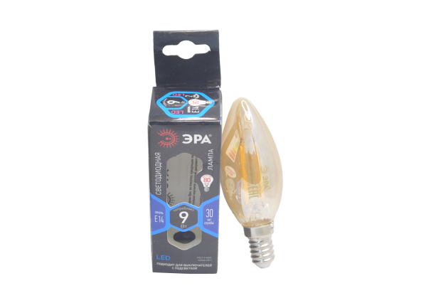Лампа светодиодная Эра F-LED B35-9W-840-E14 gold