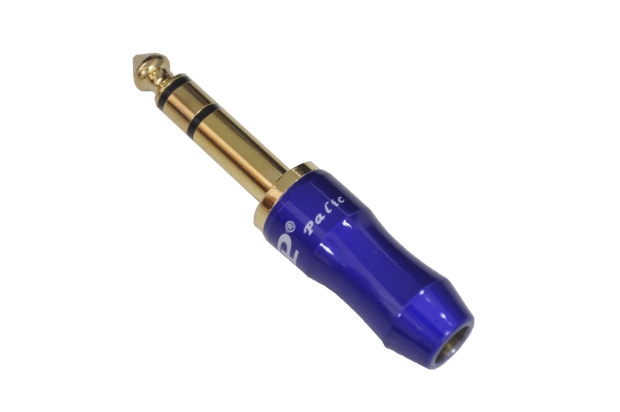 Разъем аудио 6.3mm "шт" стерео металл gold TRS