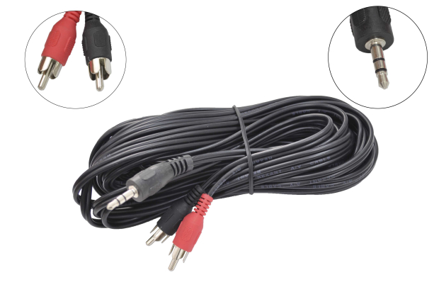 Шнур 3.5mm "шт" стерео - 2 x RCA "шт"  7.0м 17-4206