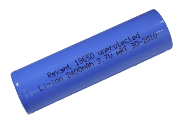 Аккумулятор 18650 Rexant 2400mA 3.7V LI- ion 30-2010