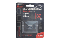 33339 Карта памяти Qumo microSDHC 32Gb Class10 без адаптера UHS-I U3, 3.0 (черно-красный)