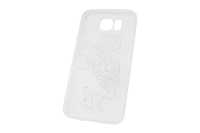 Чехол "Carol с впаянными кристаллами" Бабочка Samsung Galaxy S6 (серебро) 00-182