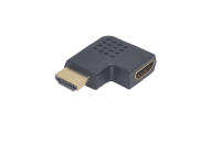 Переходник HDMI "гн" - HDMI "гн" пластик gold угловой A4335