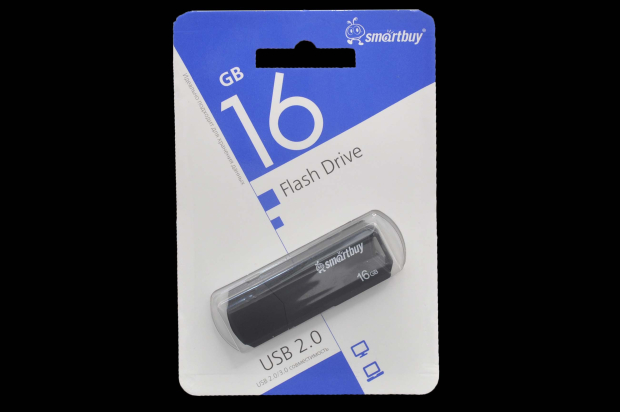 Флэш 16Gb USB 2.0 Smart Buy Clue Black