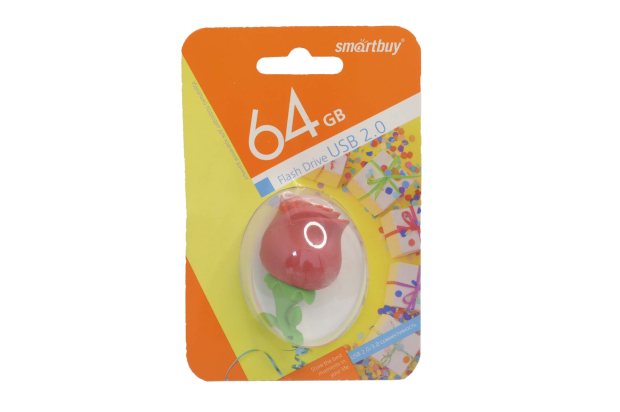 Флэш 64Gb USB2.0 Smart Buy Роза