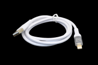 27662 Кабель XO NB-229 USB - Lightning 2.4A, прозрачный, белый