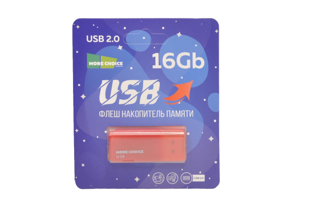 Флэш 16Gb USB2.0 More choice MF16 (red)