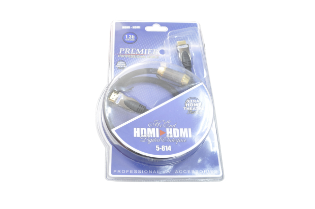 Шнур HDMI - HDMI ver 1.3 gold 1.0м 5-814 1.0 (в нейлоне)