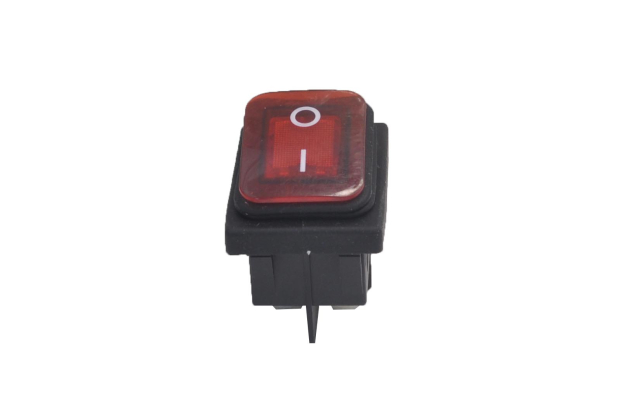 Переключатель SB092 (KCD2-201N-2) On-Off 250V 15A красный (влагозащита) (4c) 22x30mm