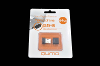 20101 Флэш Qumo 64Gb USB 2.0 Nano (черный)