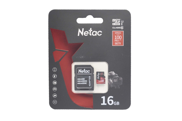 Карта памяти Netac P500 Extreme Pro microSDHC 16Gb (с адаптером)