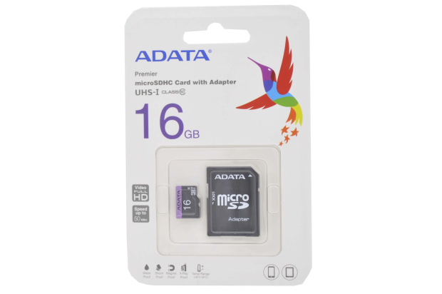 62415 Карта памяти Adata microSDHC 16Gb Class10 AUSDH16GUICL10-RA