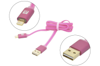 51028 Кабель ACD-Smart USB 2.0 AM-USB Lightning, ACD-U915-P6M, 1.0м маджента