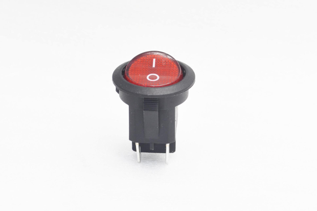 Переключатель KCD1-201N-5-C3R (QY602-101N) On-Off красный 250V 6A (4c)