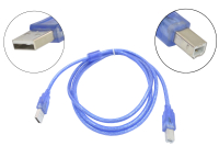 Шнур USB 2.0 AM > BM 1.5м синий