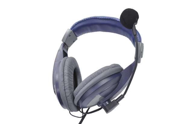 0287461 Наушники Defender Gryphon HN-750 blue с регулятором громкости (2м)
