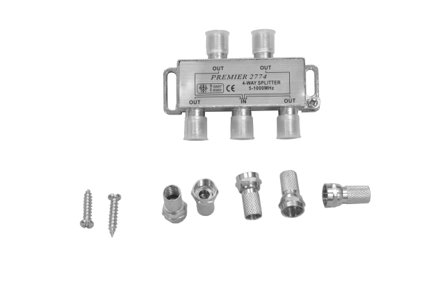 Splitter (разветвитель) на 4 TV 5-1000MHz + 5 F "ШТ"4-824FC