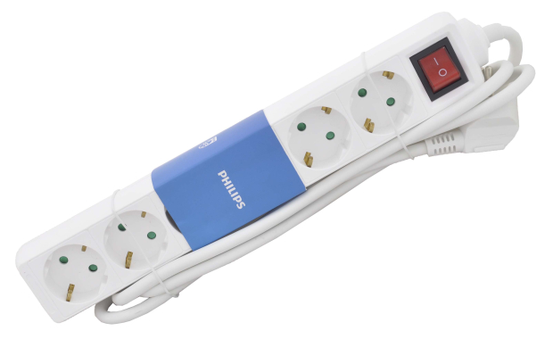 30564 Удлинитель Philips 6 евророзеток 2.0м SPS1060A/51 белый