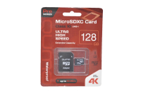 24627 Карта памяти Qumo microSDXC 128Gb 90/70МБ/с UHS-I, U3, Pro sera3.0 с адаптером SD (красная)