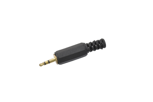 Разъем аудио 2.5mm "шт" стерео пластик gold 1-001G
