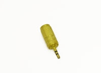 Переходник 2.5mm "шт" стерео - 3.5mm "гн" стерео металл gold 2-006G