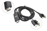 20716 Мультимедийный кабель адаптер переходник для ТВ Type-C/HDMI  1.8m (с питанием через USB)
