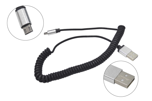 Шнур Dialog HC-A5318 (CU-0317S) USB A(M) - microUSB B(M), ver 2.0, 1.7м, спиральный,  в пакете
