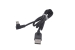 Шнур USB 2.0 AM > microB 1.0м черный (угловой) MRM R-33 (2.5A) — фото 1