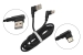 Шнур USB 2.0 AM > USB-C 1.0M черный (угловой) MJ-66 — фото 1