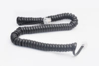 Шнур телефонный витой трубочный 4P4C черный 3.0м 6-410-3.0
