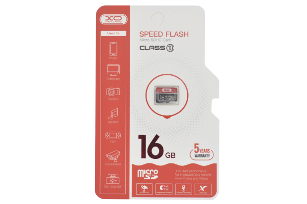 21837 Карта памяти microSD 16Gb XO Class10 без адаптера