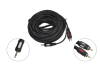 Шнур 3.5mm "шт" стерео - 2 x RCA "шт" пластик gold 10.0м 5-134-10.0