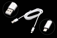22237 Кабель Qumo MFI C48 USB-Apple 8pin опл. нейлон 2.0м серебро