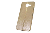 Чехол "хром кожа шов" Samsung Galaxy A510 (золото) 00-141