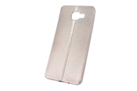 Чехол "хром кожа шов" Samsung Galaxy A510 (розовое золото) 00-142