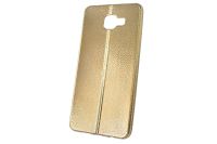 Чехол "хром кожа шов" Samsung Galaxy A710 (золото) 00-147