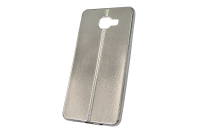 Чехол "хром кожа шов" Samsung Galaxy A710 (серебро) 00-149