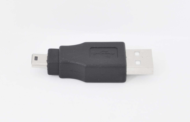 0281290 Переходник 3Cott 3C-USBAM-MINI-USB5PM-AD26, с USB A/M на Mini USB/M, черный