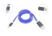 0652546 Кабель Gmini GM-MEL300FLATBL USB-Lightning, синий светящийся — фото 1