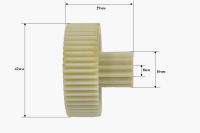 Шестерня Помощница, Д-40/15мм, зубья 50/13шт. (прямой/прямой)