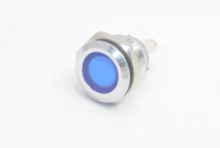 Антивандальный светодиодный индикатор GQ16F-B D=16mm (синий)