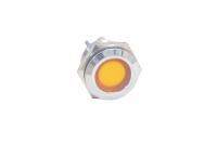 Антивандальный светодиодный индикатор GQ16F-Y D=16mm (желтый)
