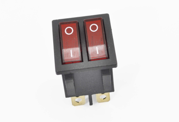 Переключатель IRS-2101-1B On-Off красный 250V 15A (6c) (двойной)