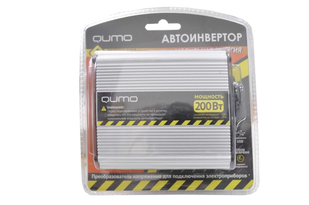 16183 Автоинвертор Qumo 12/220V/200W в прикуриватель