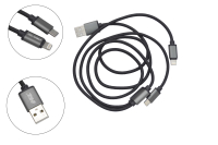 Шнур USB 2.0 AM > microB +  iPhone 5/5S/6/6+/6S/6S+/7/7+ 1.0м №009873